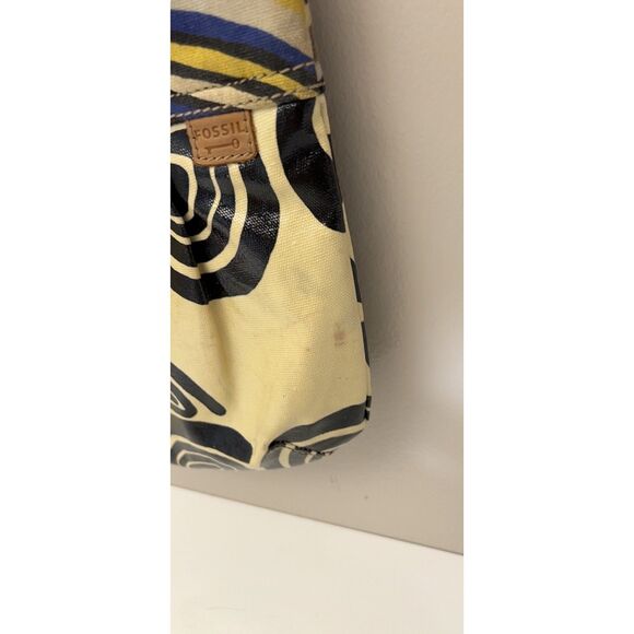 Vintage Fossil Key-Per coated canvas crossbody - Picture 3 of 10